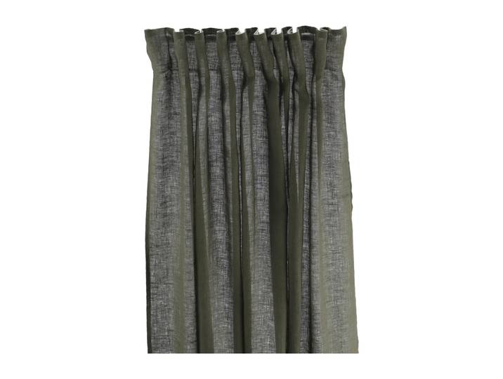 Scandi Living Rideau avec bande Serenity 129x250 cm Forest green