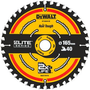 DeWalt Kreissägeblatt ELITE DT10640-QZ, 165 x 20mm, 40 Zähne, für Holz