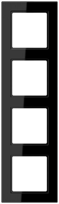 Jung Cadre 4 voies noir horizontal/vertical AC 584 (AC584SW)
