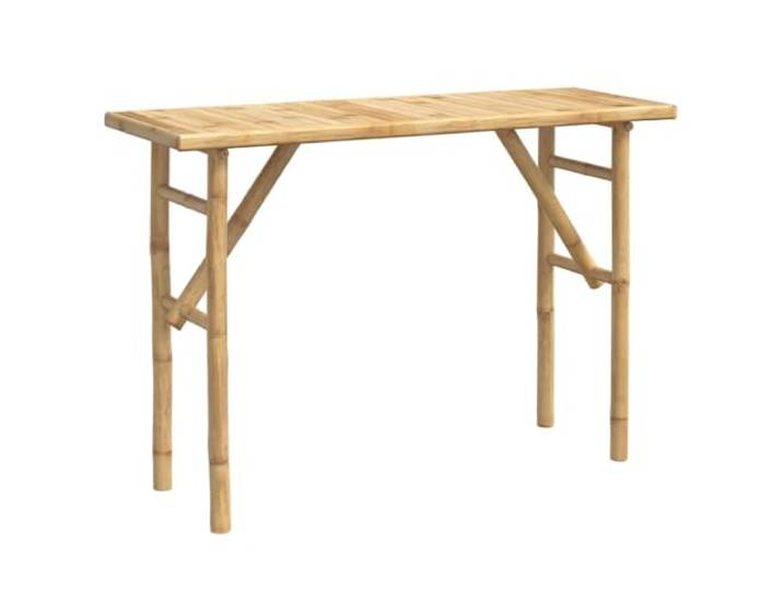 Makastle Konsolentisch, schmaler Sofatisch 115x39x75 cm Bambus