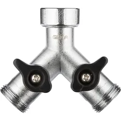 GEKA plus Zweiwegeventil IG G3/4", 2x AG G3/4", MS
