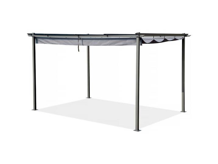 Habitat Garten Pergola - Markise Anthrazit, Grau, Metall, 295x231x395 cm, Sonnenschutz, Pavillons