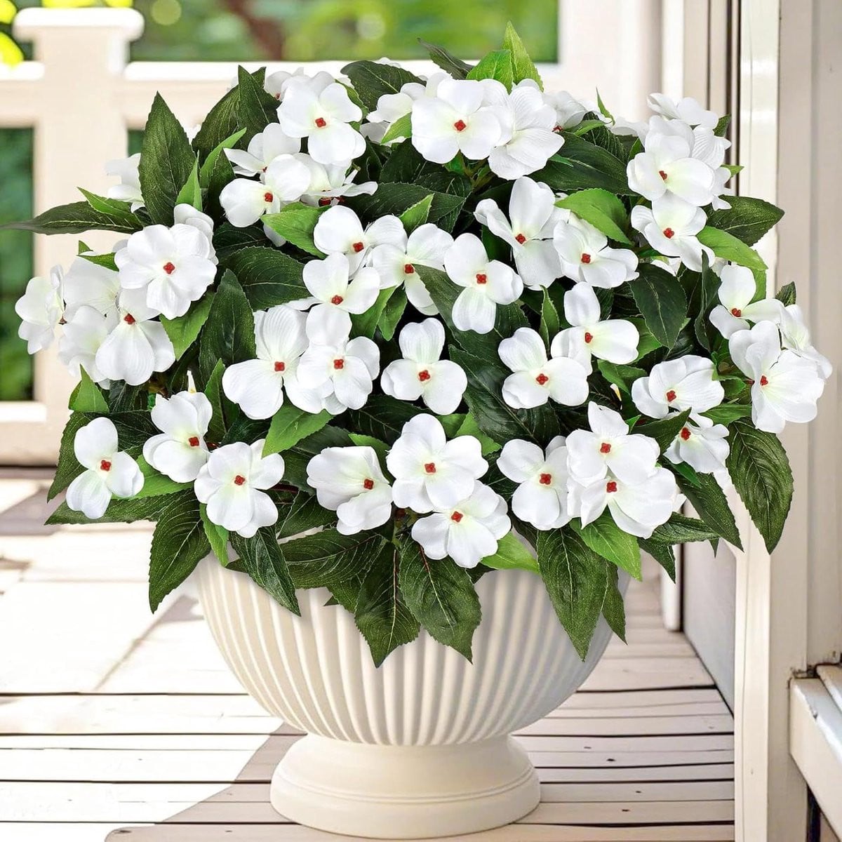 VVGoods Kunstbloemen voor balkon en tuin - Weerbestendig en UV-bestendig boeket voor buiten