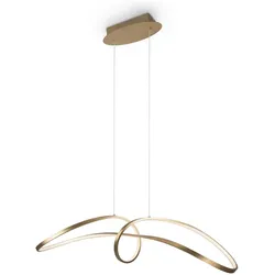 Maytoni, Pendelleuchte, Curve LED Pendelleuchte, Hängeleuchte 42W Gold-Farbe 85Ra Neutralweiss (2800 lm)
