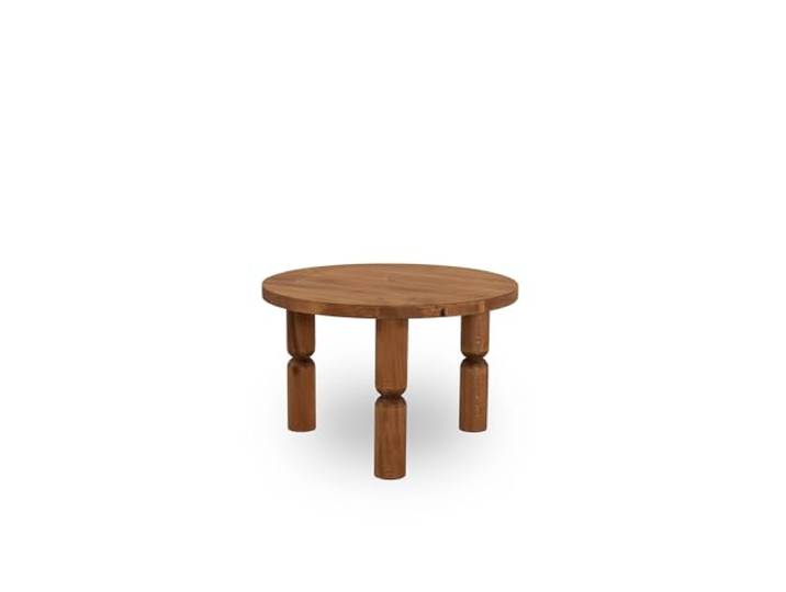 Hanah Home Moderner Couchtisch, 60 x 60 x 40 cm, massives Buchenholz, kastanienbraun, UV-beständiger Lack auf Wasserbasis Stilvolles und langlebiges Design