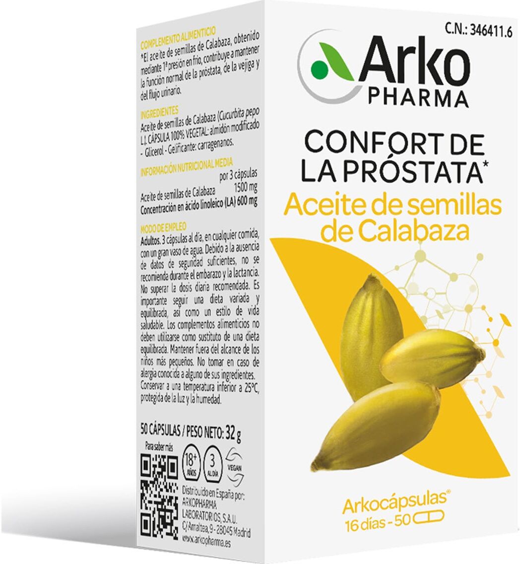 Arkopharma Arkocápsulas Aceite de Semillas de Calabaza 50caps