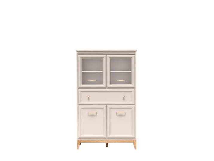 MINIO go for it - Sideboard mit Glastüren Dubai 5, mit LED-Beleuchtung, Farbe Kaschmir