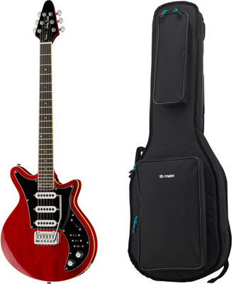 Harley Benton BM-75 Trans Red Deluxe w/Bag Trans Red Hochglanz