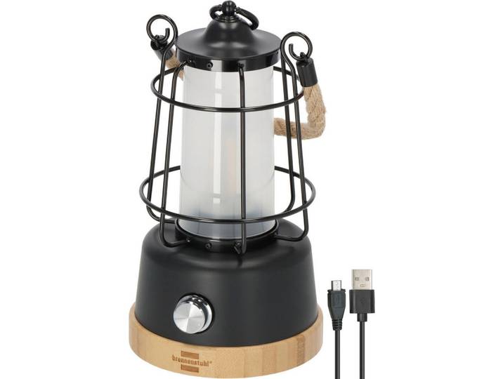 Brennenstuhl LED Akku Camping Lampe Oli, 12.5x25x12.5 cm, USB-Anschluss zum Laden von Smartphones, Lampen & Leuchten, Innenbeleuchtung, Tischlampen, Akku-Tischlampen