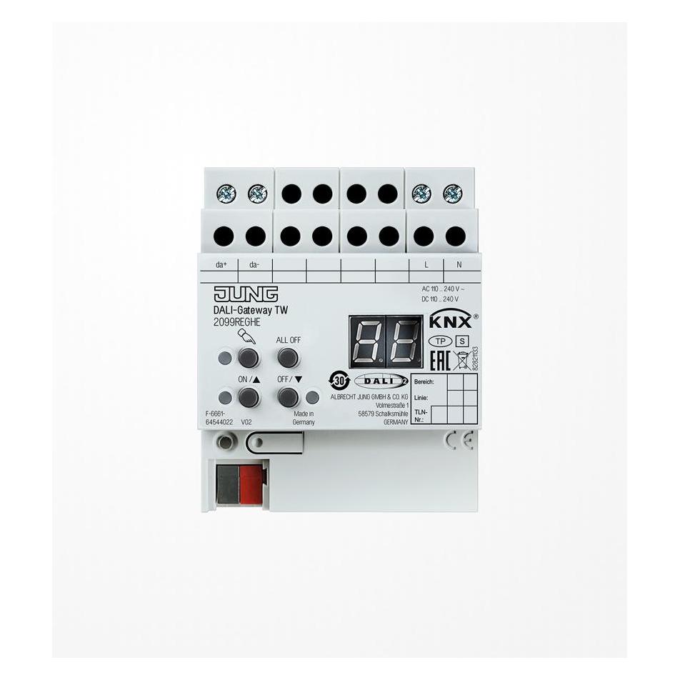 JUNG Gateway DALI KNX REG 240V LED 4TE 2099REGHE (2099REGHE)