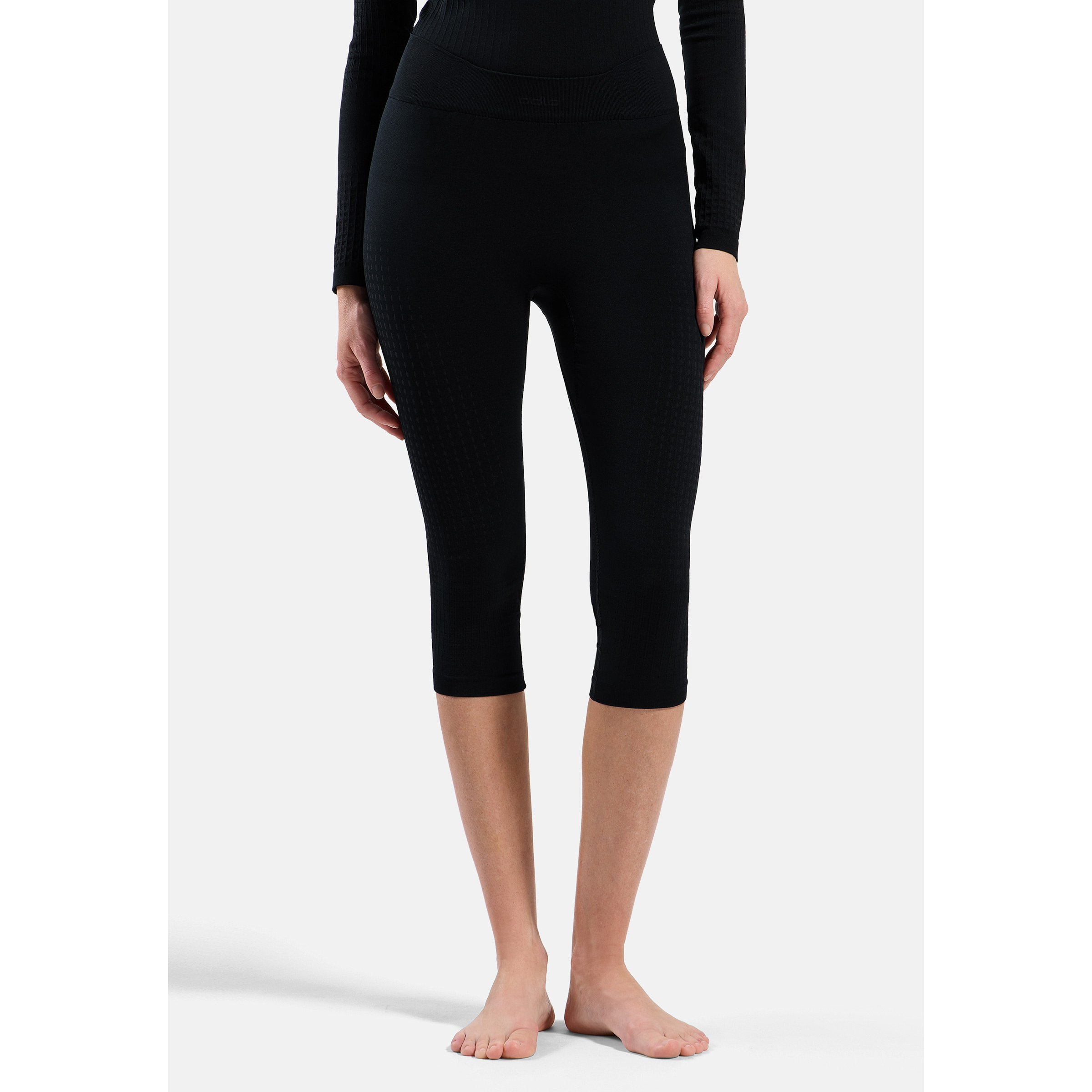 Odlo Performance Warm 3/4 Hose Damen 3/4 Unterhose schwarz Größe XS Elastisch