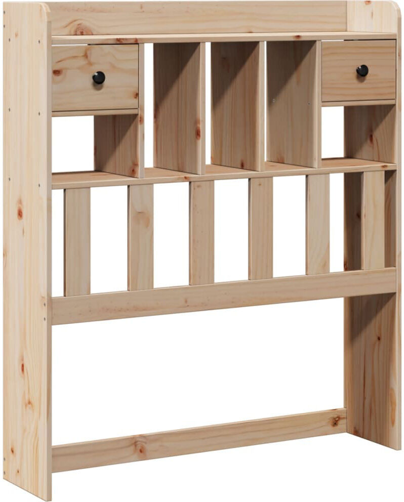 vidaXL Solid Wood Bookcase Headboard Natural 100 x 200 cm
