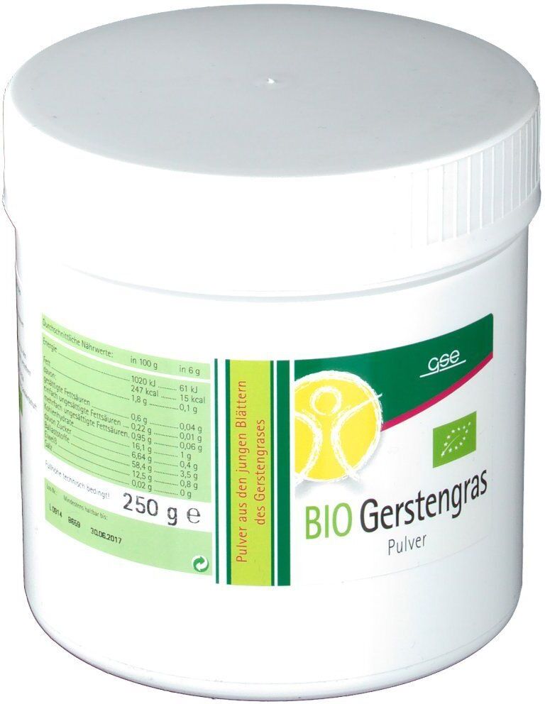 GSE Gerstengras kontrolliert biologisch Pulver 250 g