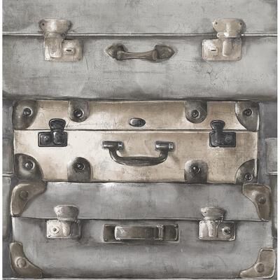 Seabrook Designs Preston Retro Cases Unpasted Wallpaper