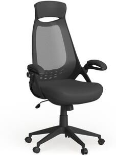 Lancaster Home High Back Mesh Executive Swivel Office Chair with Flip-Up Arms