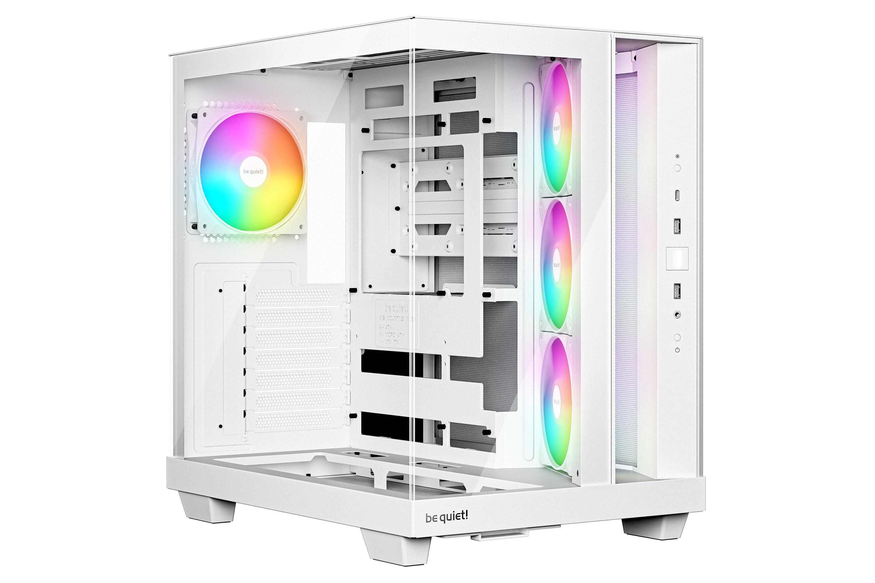 be quiet! Light Base 500 LX Weiß Midi Tower Gaming Gehäuse mit Seitenfenster BGW86