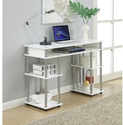 Convenience Concepts Designs2Go No Tools Student Desk with Shelves
