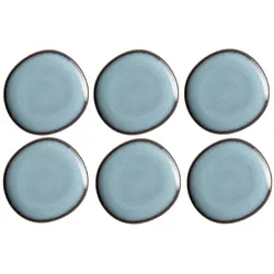 Villeroy & Boch Frühstücks- & Dessertteller Lave Ø 17 cm, 6 Stück, Hellblau, Teller, Blau, Türkis
