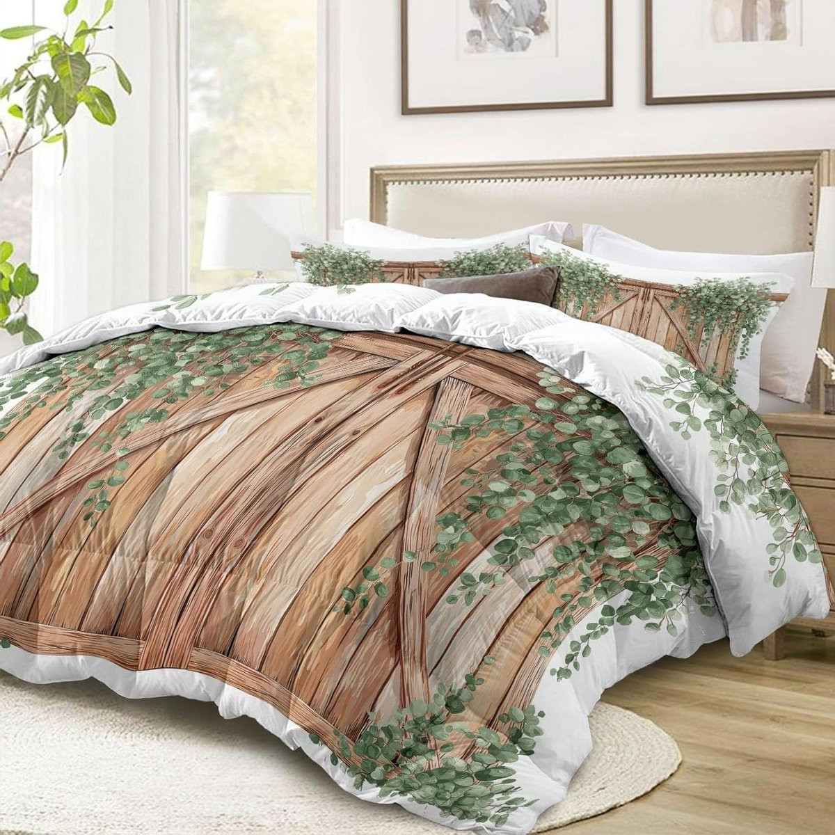 Wit dekbed met kussenslopen beddengoed set 200x200 cm