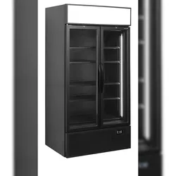 TEFCOLD Display-Kühlschrank in Schwarz FSC1000H BLACK 796l Schwarz RAL9005