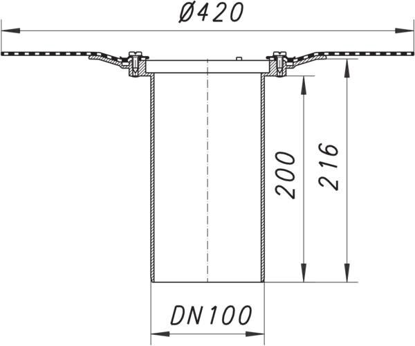 DALLMER Balkonablaufgehäuse 84 DallBit, DN 100 832160