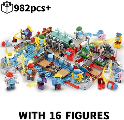 Inspire Curations Space Werewolf Game Building Blocks Set Anime Ghost & Imposter Scene DIY Toy Kit 982pcs