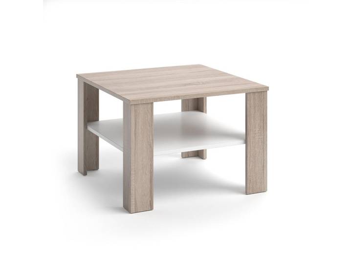 Vicco Couchtisch Homer Sonoma 60 x 60 cm, Sonoma Eiche, Holzwerkstoff, 2 Fächer, Quadratisch,Quadratisch, 60x42x60 cm, Wohnzimmer, Wohnzimmertische, Couchtische