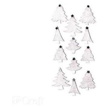 DP Craft 3D Glitzer Weihnachtsbaum Sticker 12 Stk (12 Sticker) (47591546)