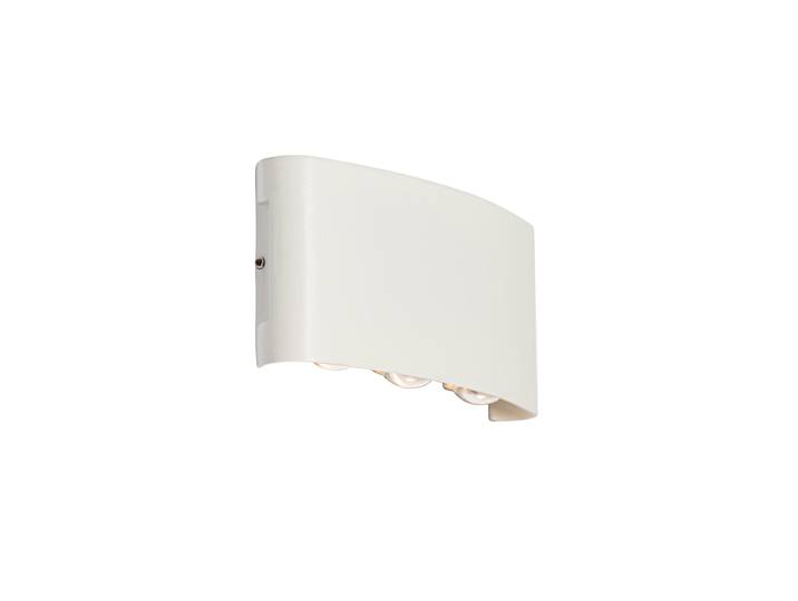 Applique murale d'extérieur blanche avec LED 6 lumières IP54 -