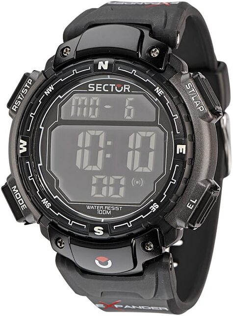 Montre Homme Sector Expander En Gomme Noire Homme