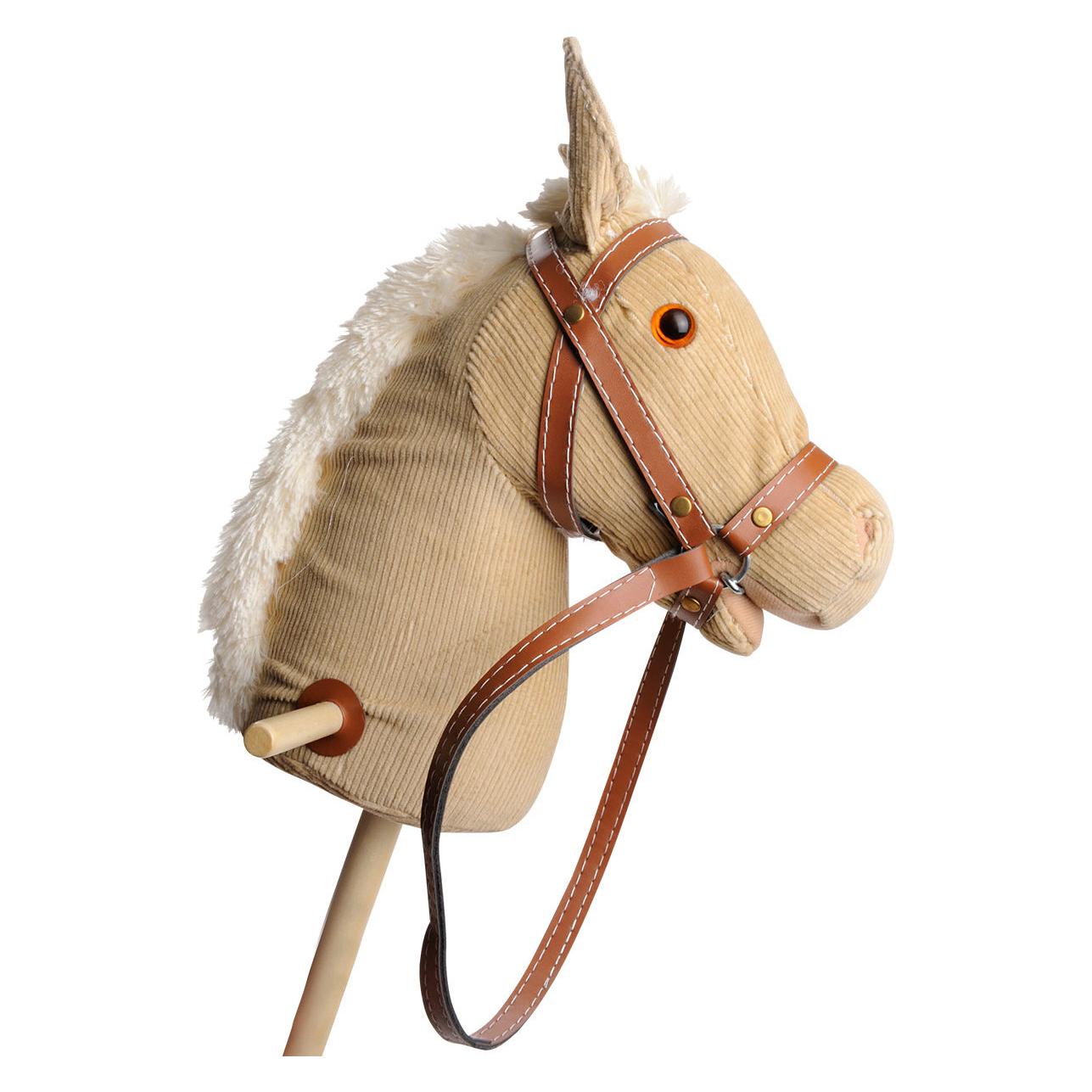 Playwood Holzstab Pferd mit Sound-weiss (PW2112)