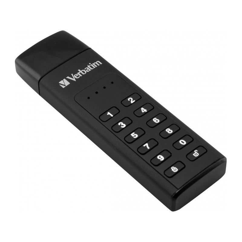 128GB Verbatim 3.0 USB Stick Secure, Keypad AES 256-Bit, (R) 160MB/s, (W) 150MB/s, Retail