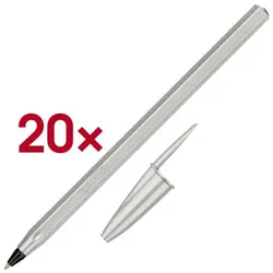 BIC Kugelschreiber »Cristal Glace« 20 Stück silber