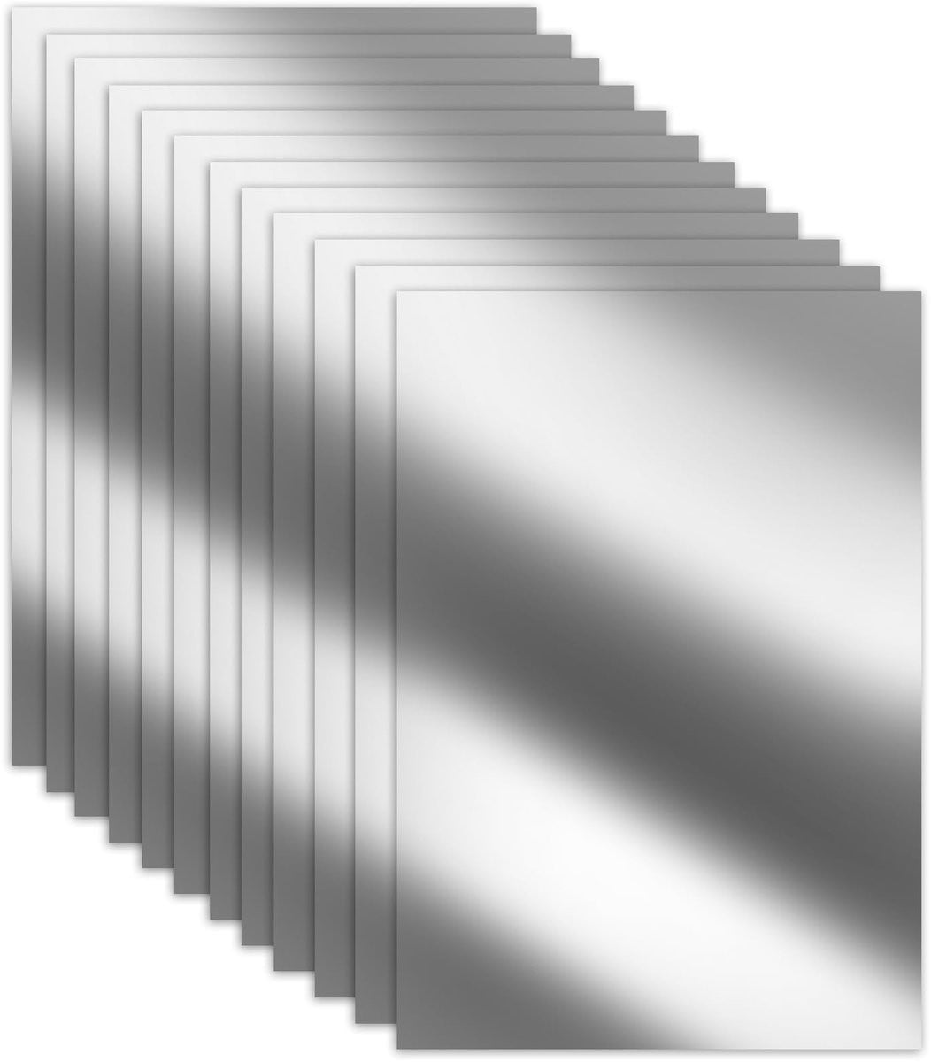 Dailygoods Spiegelfolie Zelfklevend - 12 Stuks - Flexibele Plakspiegel - Zilver