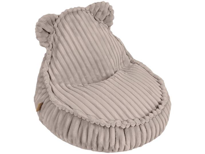 Sitzsack, Beige, 1,10 kilo L, Füllung: Styroporkugeln, 58x67 cmes Vertrauen - Oeko-Tex®, Handmade in Europe, Bezug abnehmbar, abnehmbar und waschbar, Wohnzimmer, Hocker, Sitzsäcke