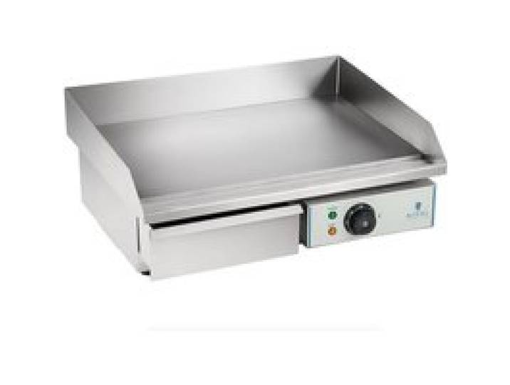 Plancha grill électrique lisse 55cm 1 x 3.0 Kw acier inox professionnel jardin