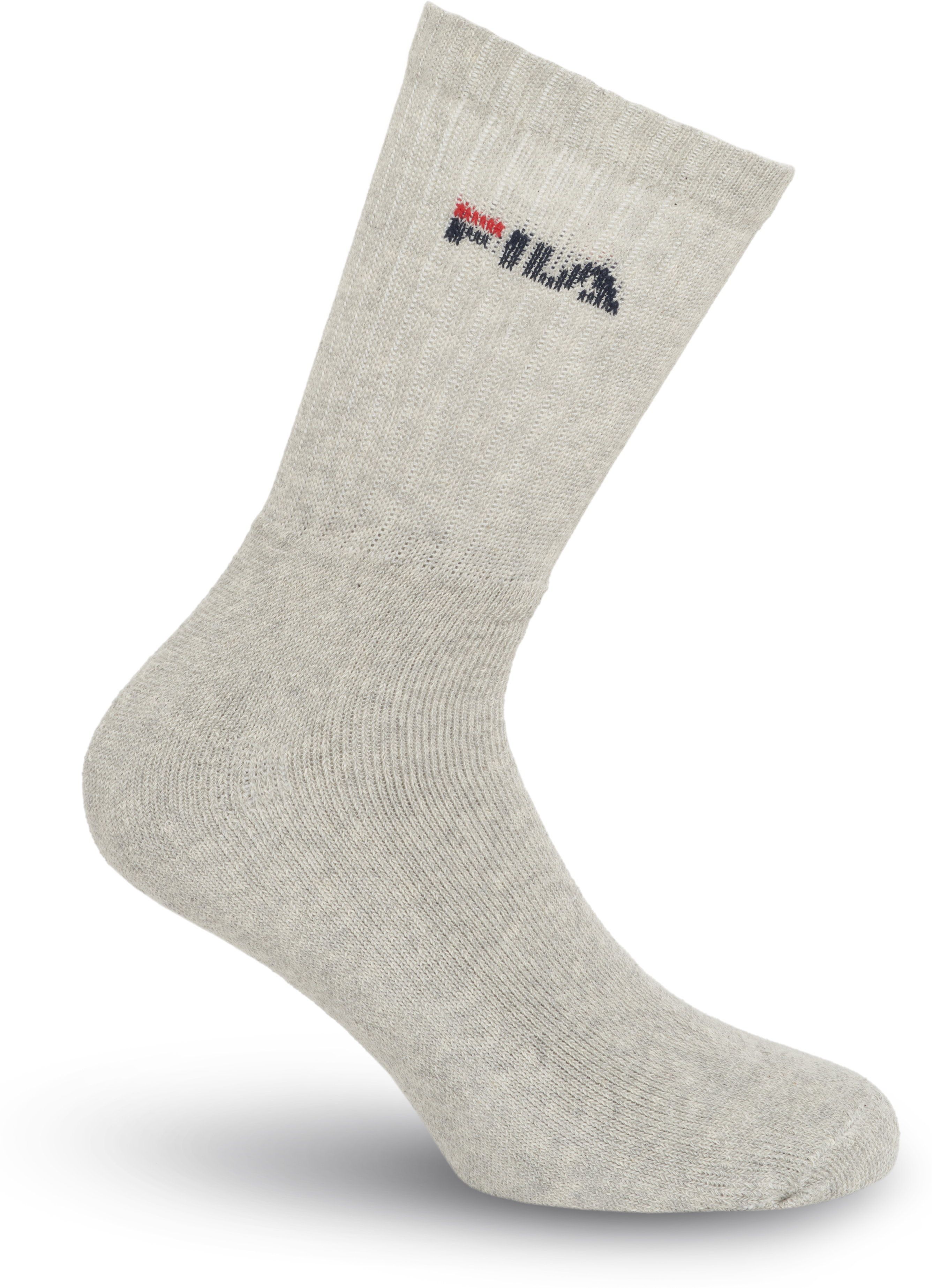 Tennissocken FILA "UNISEX CREW TENNIS FULL TERRY SOCKS", Damen, Gr. 35-38, Sockengröße, grau, Baumwollmischung, normal, Socken Tennissocken, mit dezentem Logoschriftzug