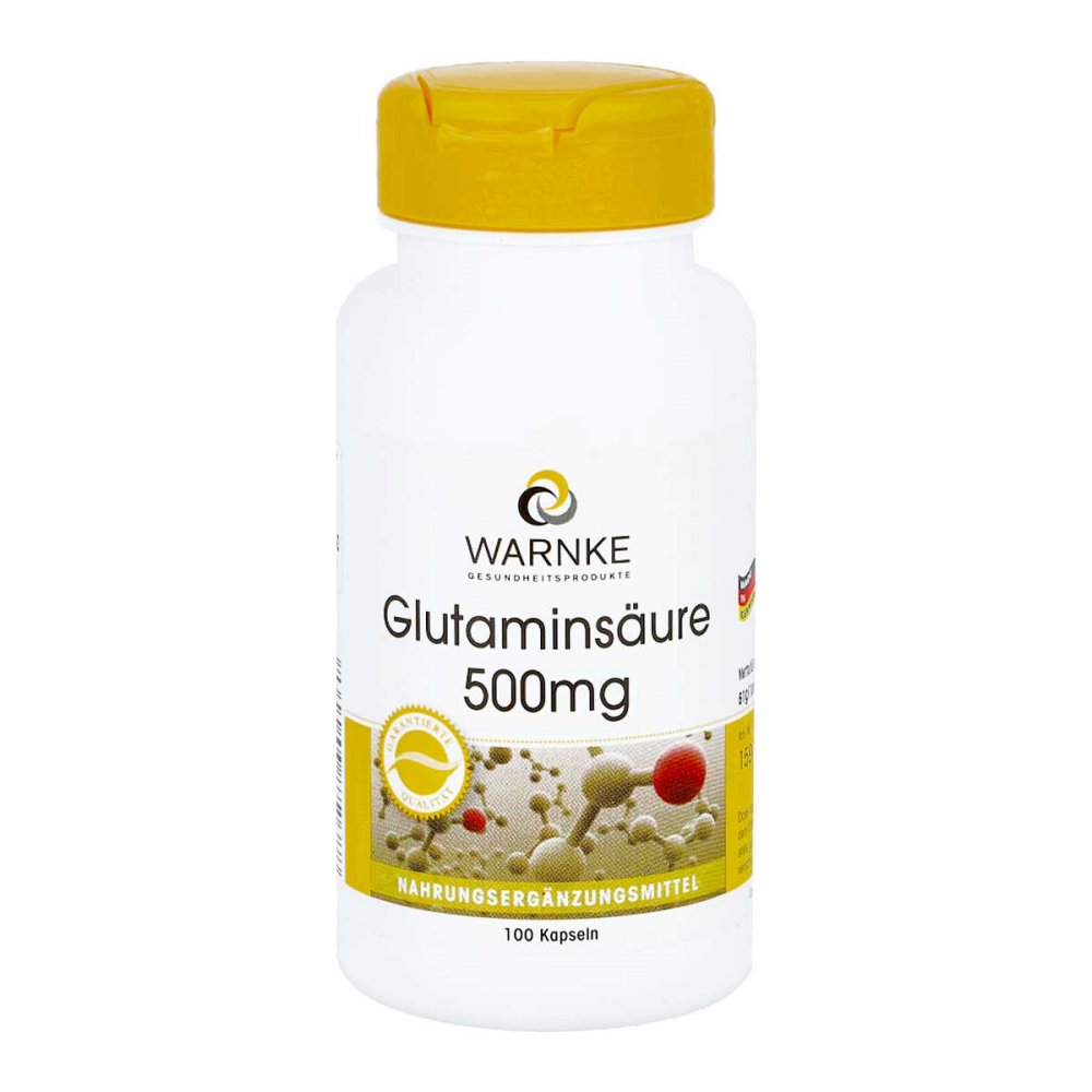 Warnke Vitalstoffe GmbH Glutaminsäure 500 mg Kapseln 04011756