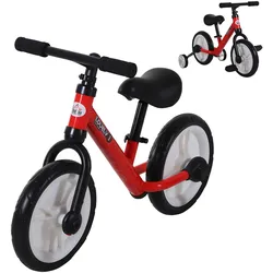 KINDER Laufrad Kinderfahrrad 2-in-1 Stützräder Pedale 2-5 Jahre Kunststoff Rot