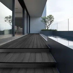 HOME DELUXE WPC Terrassendielen SAMANA PREMIUM Komplettset (inkl. Unterkonstruktion) - Anthrazit 50m2