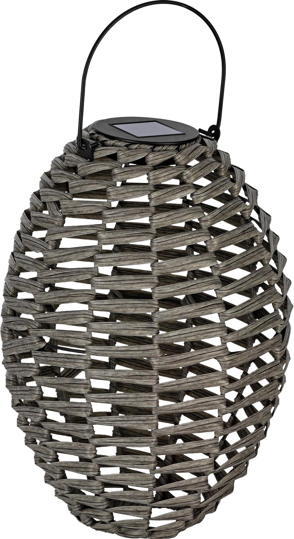 Laterne EGLO "EGLO Leuchten Solar Laterne Kunststoff", schwarz, H:310cm Ø:22,5cm, Metall, Mobilleuchten, Laterne schwarz Einheitsgröße