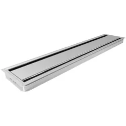 TecLines, Kabelschutz + Kabelführung, TKD010E Tisch Kabeldurchführung 135x600mm, Alu eloxiert (Kabeldurchlass, 60 cm)