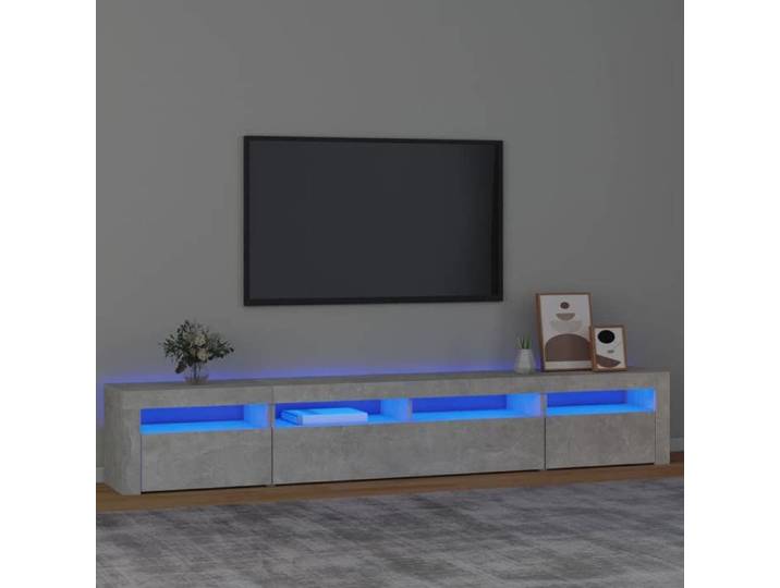 Meuble TV avec Lumières LED Centre de Divertissement Rangement Meuble Média Meuble de Salon Salle de Séjour Maison 3152725