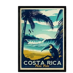 POSTER Vintage Costa Rica A3 Rahmenlos