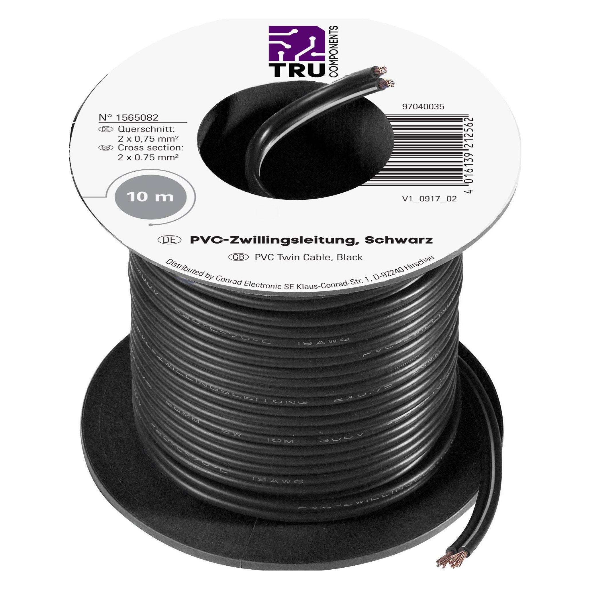Tru Components CCA PVC-Zwillingsleitung (10 m) (1565082)