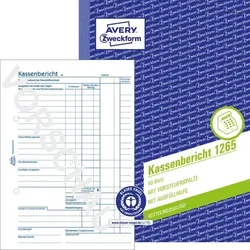 AVERY Zweckform Kassenbuch 1265 DIN A5 Perforiert N/A 50 Blatt