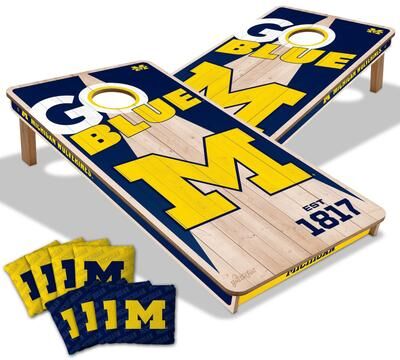 Skip's Garage Michigan Wolverines NCAA 2x4 Cornhole Board Set