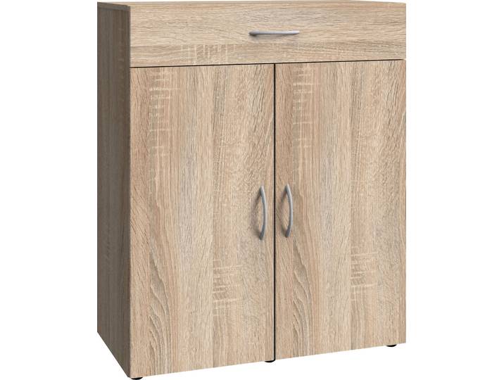 Kombikommode WIMEX Multiraumkonzept Schrank Garderobe Sideboard , braun (eiche sägerau, nachbildung), B:80cm H:98cm T:40cm, Holzwerkstoff, Sideboards, Kombikommode, Schubkästen auf Metallschienen