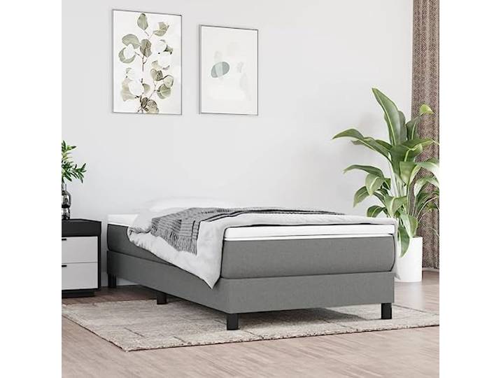 KTHLBRH Matratze Taschenfederkern Mittel Dunkelgrau 100x200x20 cm Stoff Taschenfedern, druckentlastender Schaumstoff, mittelfeste Stützkraft, atmungsaktiver Bezug, 100x200x20 cm