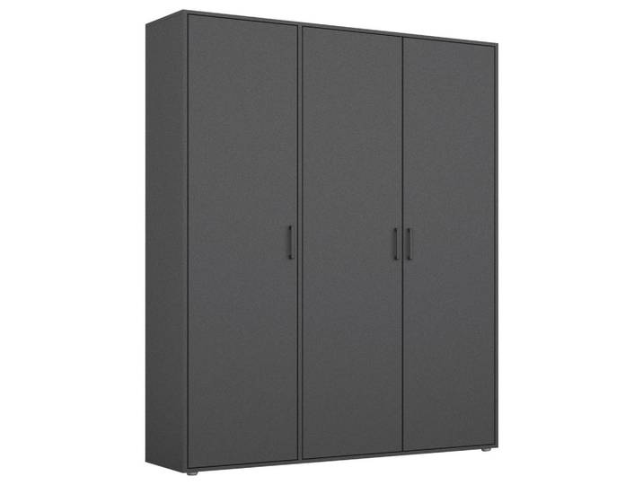 Rauch Möbel Drehtürenschrank, Grau, 4 Fächer, 140x194x53 cm, Blauer Engel, BQ - Bündnis für Qualität, Made in Germany, Schlafzimmer, Kleiderschränke, Drehtürenschränke
